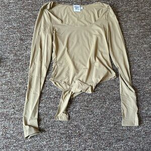 Princess Polly Tan Long Sleeve Bodysuit